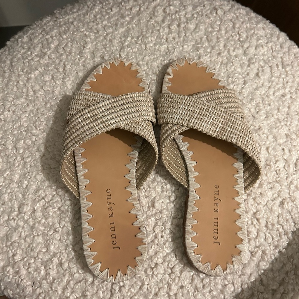 Jenni Kayne Raffia Crossover Sandal